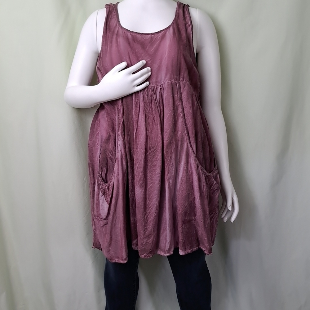 Apu Sleeveless Purple Tunic Dress
